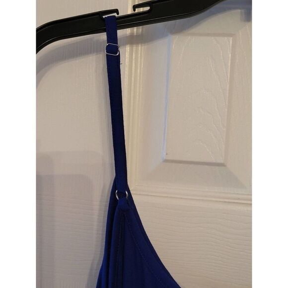 Woman's Long Maxi Dress W/Adjustable Spaghetti Strap &Pockets Blue. Small - Picture 5 of 7